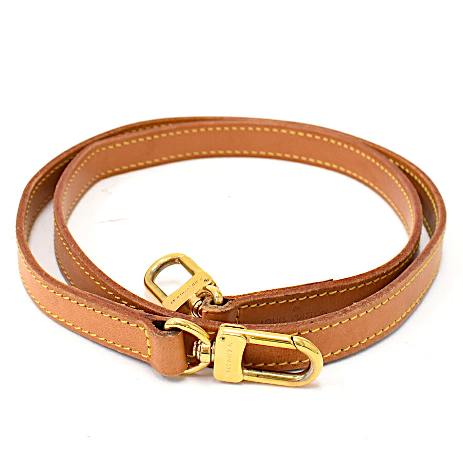 【中古】ルイヴィトン ショルダーストラップ バッグ用アクセサリー ヌメ革 レザー ベージュ&times;ゴールド金具 LOUIS VUITTON [送料無料]｜ブランドリサイクルストアスマイル 21,456円