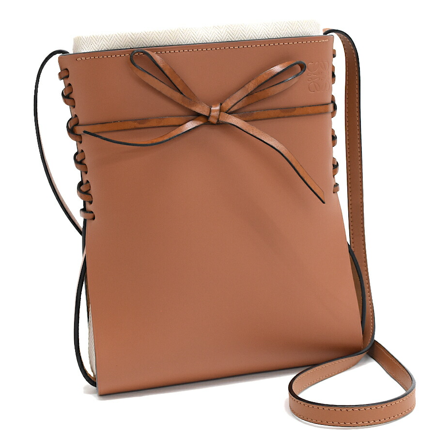 【中古】ロエベ ショルダーバッグ イケバナ レザー ブラウン アナグラム LOEWE IKEBANA [送料無料]｜ブランドリサイクルストアスマイル