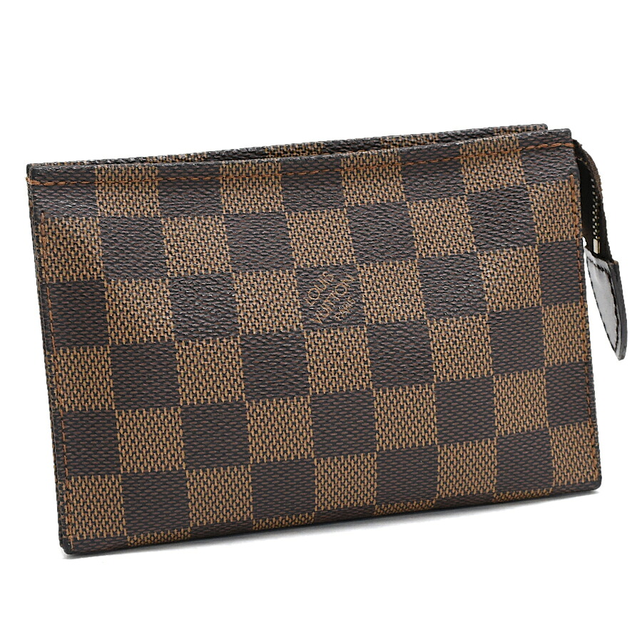 【中古】ルイヴィトン ポッシュトワレット15 ポーチ N47548 ダミエエベヌ キャンバス ブラウン LOUIS VUITTON POCHE TOILETTE 15 [美品][送料無料]｜ブランドリサイクルストアスマイル