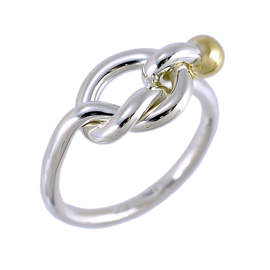 ティファニー　ラブノットリング　シルバー×18金 ティファニー ラブノットリング シルバー×18金 ブランド