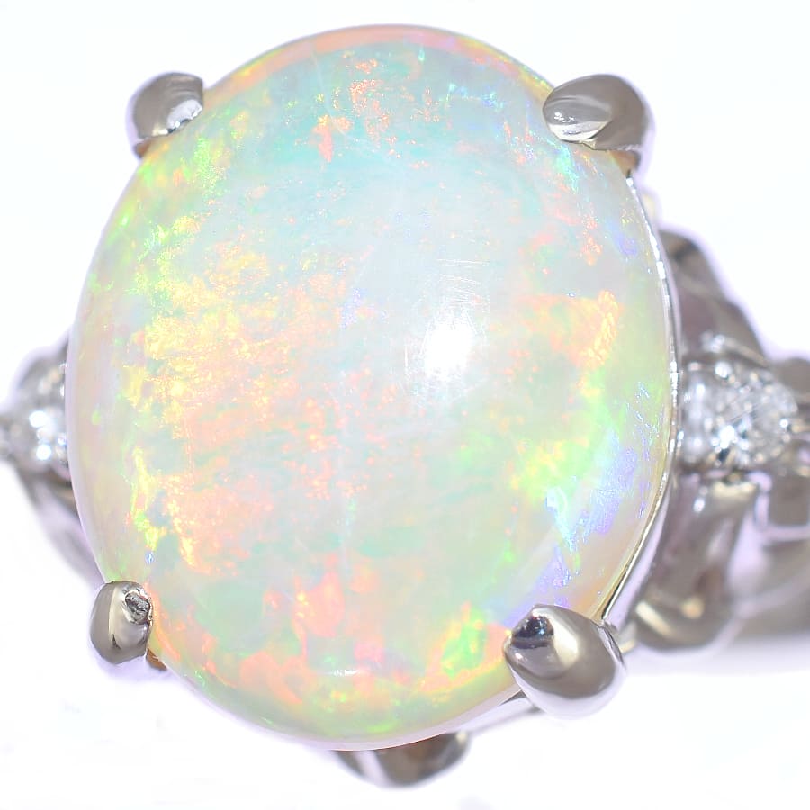 【中古】新品同様 リング Pt900 オパール 3.50ct 12号 ジュエリー [送料無料]