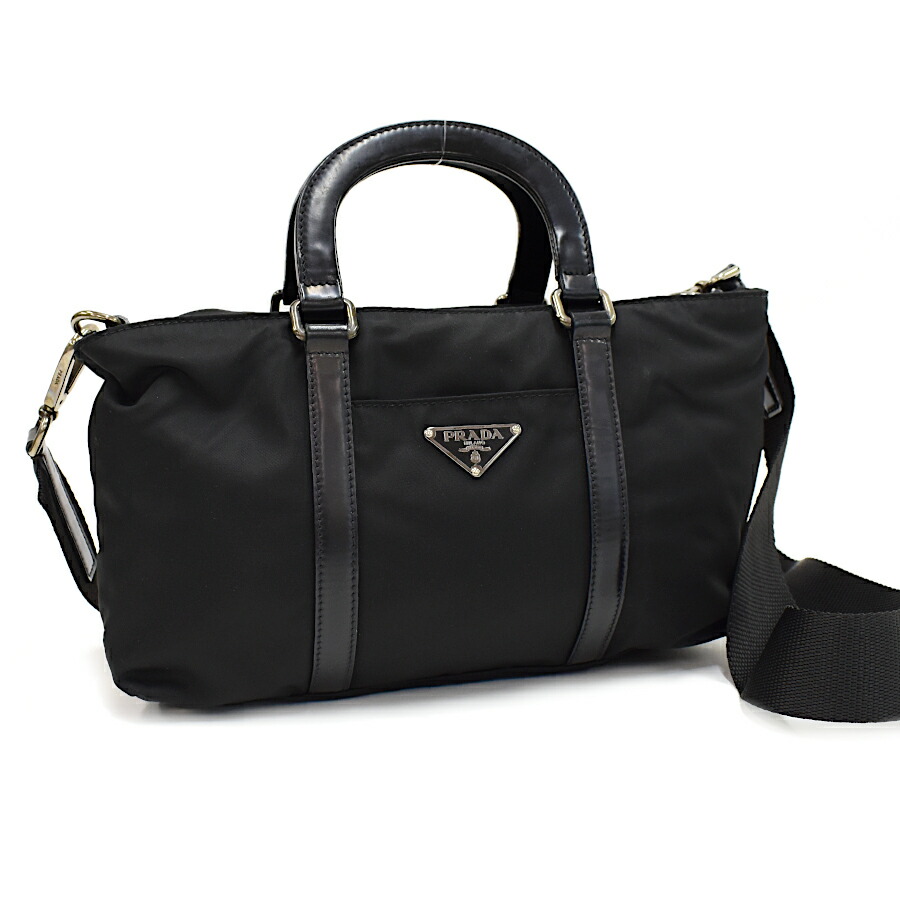 PRADA プラダ ハンドバッグ ホーボー ミニ ブラック ナイロン 三角ロゴ 楽天市場】PRADA プラダ ハンドバッグ ワンショルダー MV515