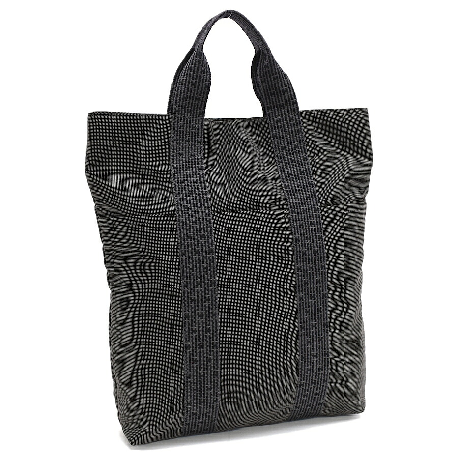 【中古】エルメス エールライン カバス トートバッグ ナイロンキャンバス グレー HERMES Her Line Cabas [送料無料]