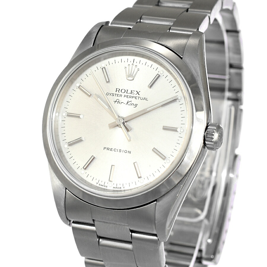 【中古】ロレックス エアキング 腕時計 14000 U番 自動巻き ステンレス シルバー文字盤 メンズ ROLEX [送料無料]