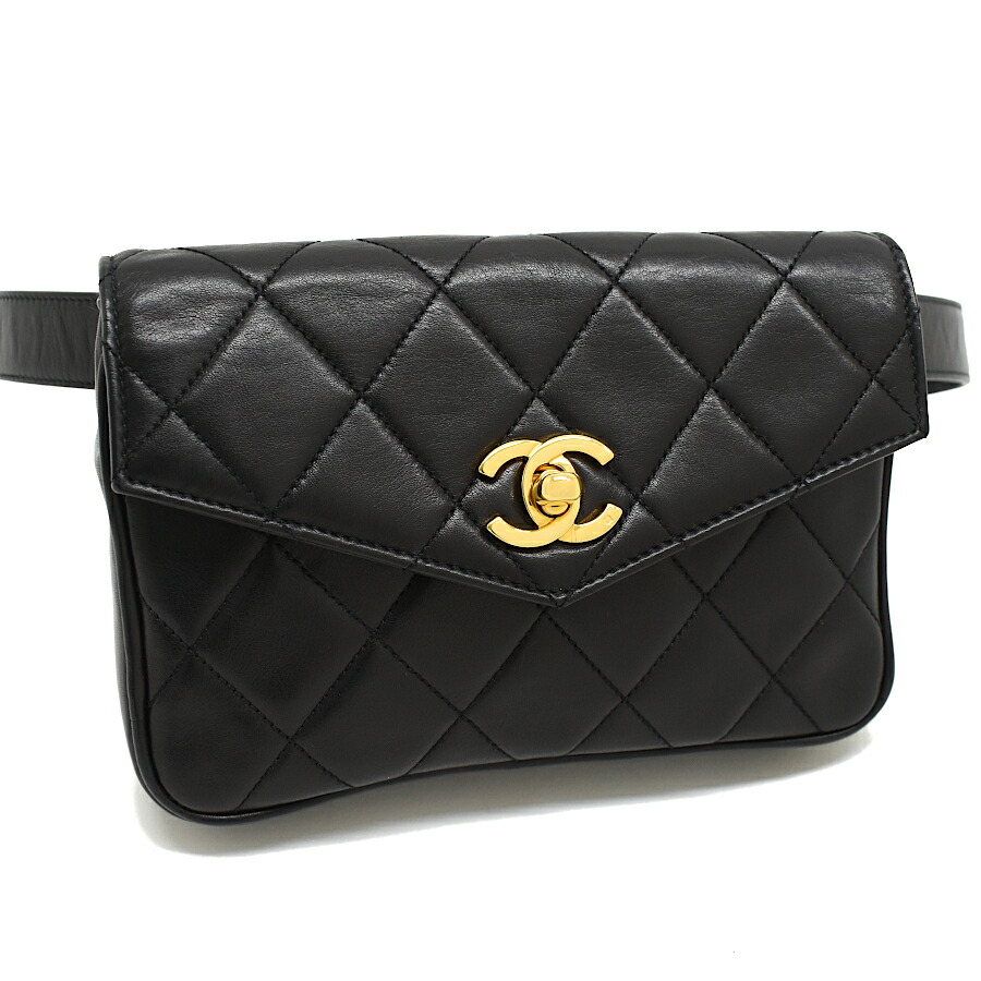極美品】CHANEL シャネル スポーツライン ウエストバッグ キルティング