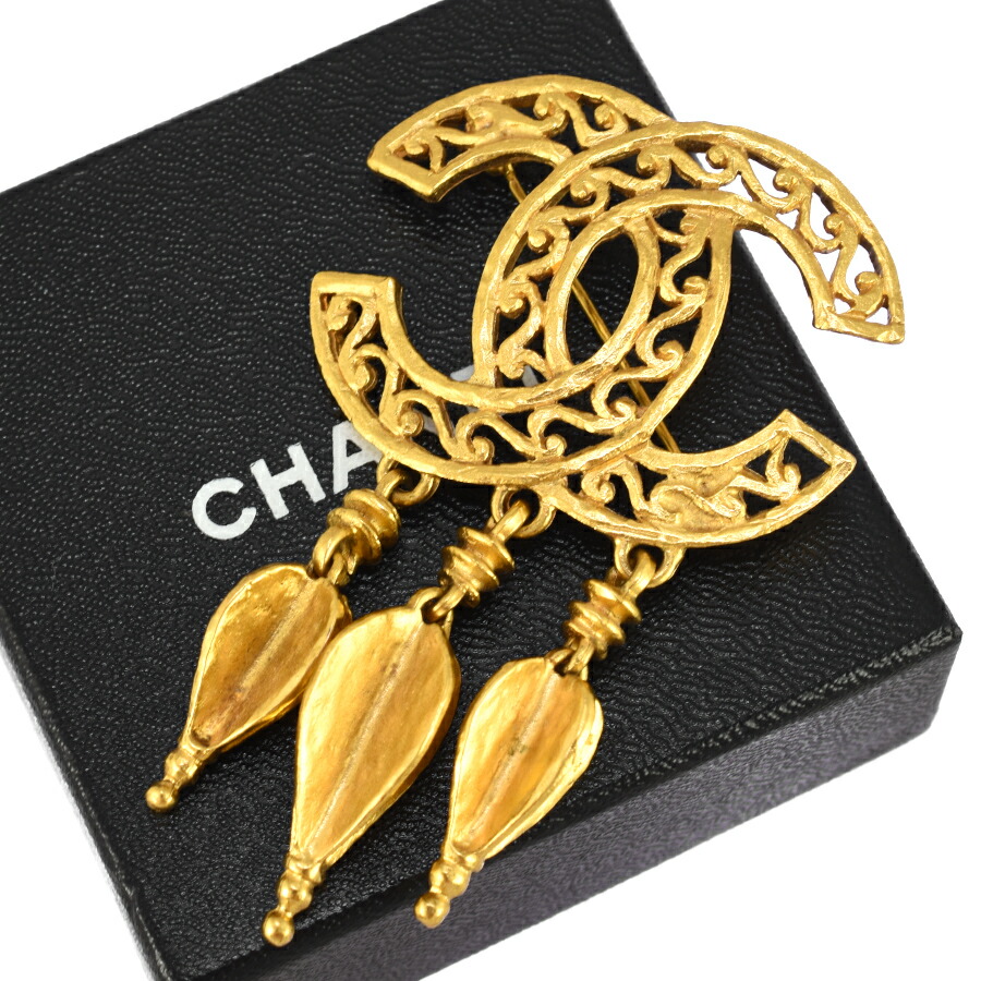 楽天市場】CHANEL 94A フリンジ ココマーク グリポアブローチ シャネル