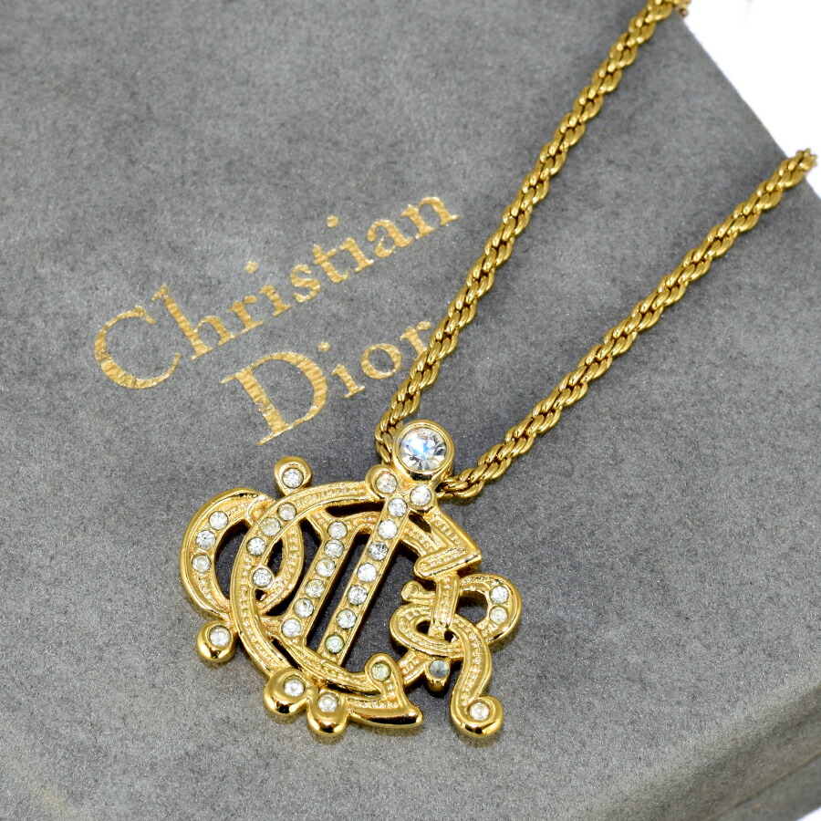 新品未使用✨Christian Dior ネックレス　ドックタグ　シルバー 楽天市場】【中古】クリスチャンディオール ロゴ プレート