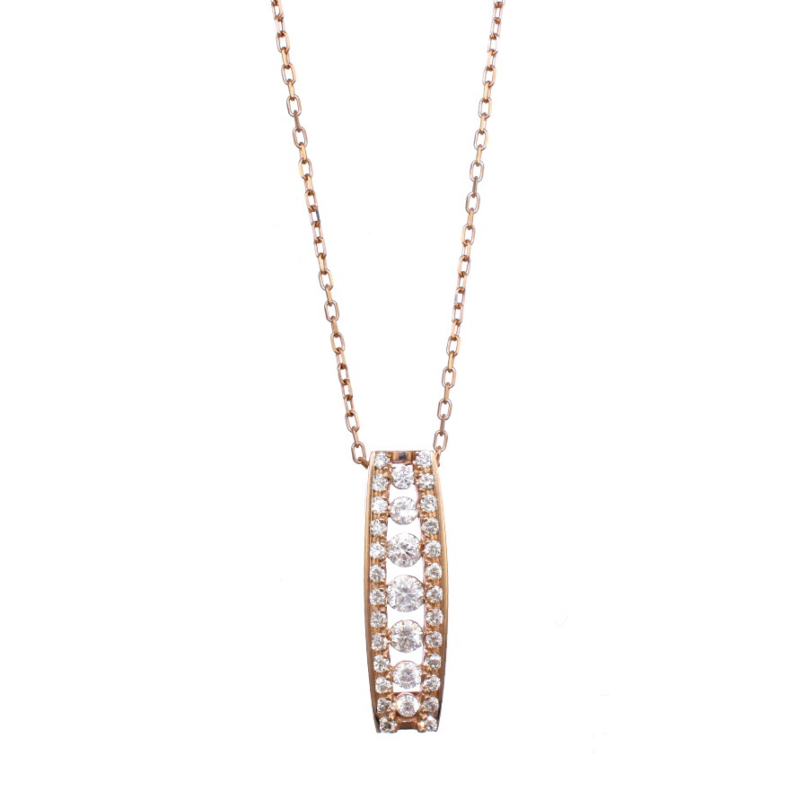 【中古】新品同様 ペンダント ネックレス K18ピンクゴールド ダイヤモンド 0.51ct ジュエリー アクセサリー [美品][送料無料]｜ブランドリサイクルストアスマイル