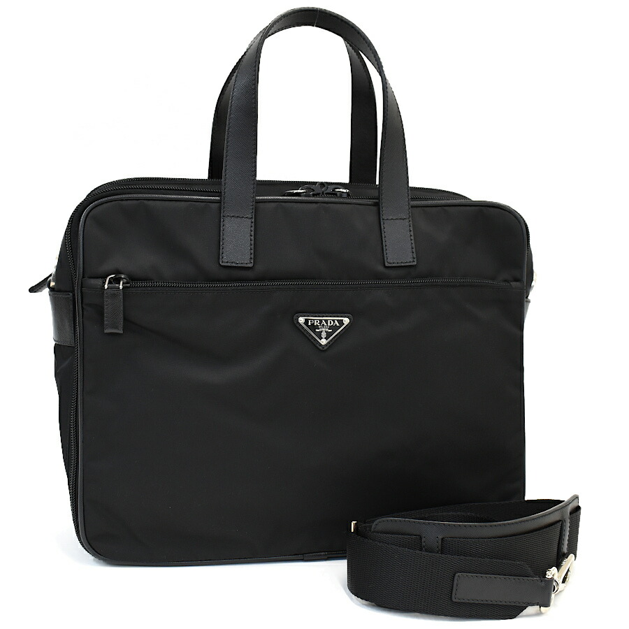 PRADA プラダ　ビジネスバッグ　ブリーフケース　2way ブラック PRADA - プラダ/PRADA バッグ メンズ リナイロン ビジネスバッグ
