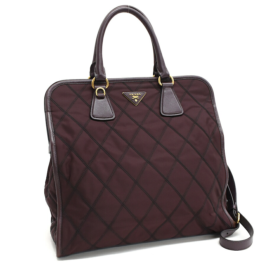 【関税込み】プラダ 装飾キルティング トートバッグ ☆PRADA☆プラダ 小さなキルティングレザートートバッグ (PRADA