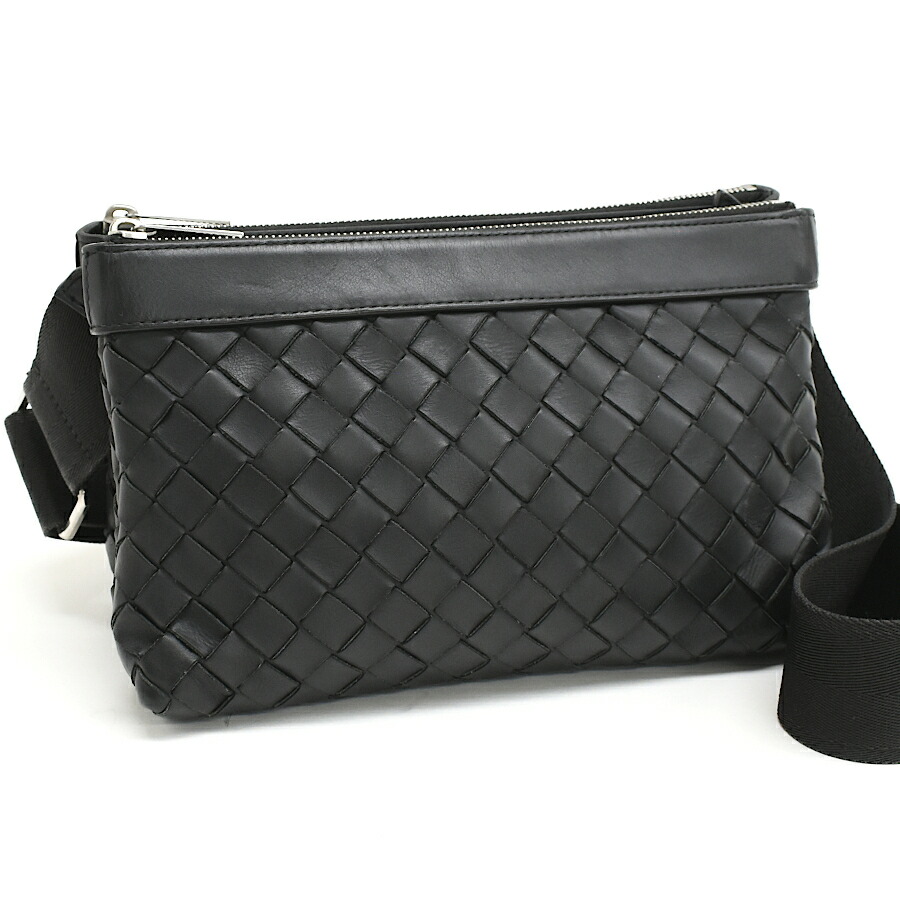 【BOTTEGA VENETA】イントレチャート デュオ バッグ◆関税送料込 ブラックスモール イントレチャート ファスナー トートバッグ