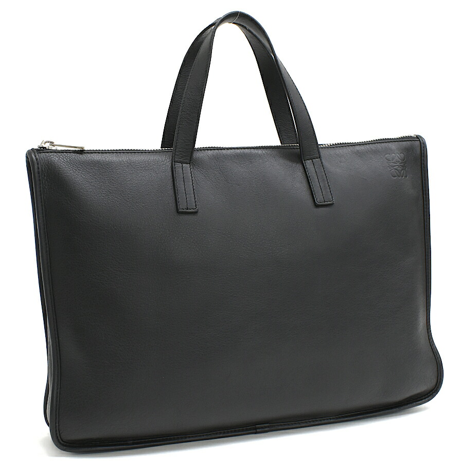 LOEWE ロエベ　ビジネスバッグ　ブリーフケース　アナグラム　紺 LOEWE - 本物 ロエベ LOEWE アナグラム アタッシュケース