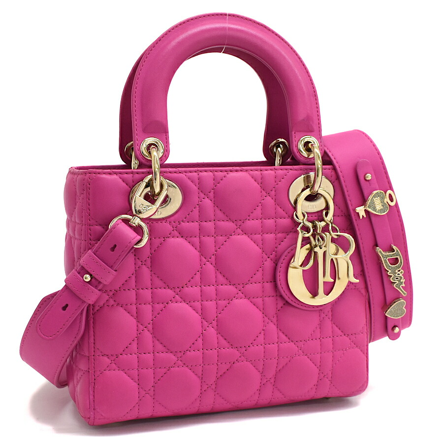 【ピンクで可愛らしくフェミニンに♡】DIOR スモールバッグ 楽天市場】[中古] ディオール レディディオール MY ABCDIOR
