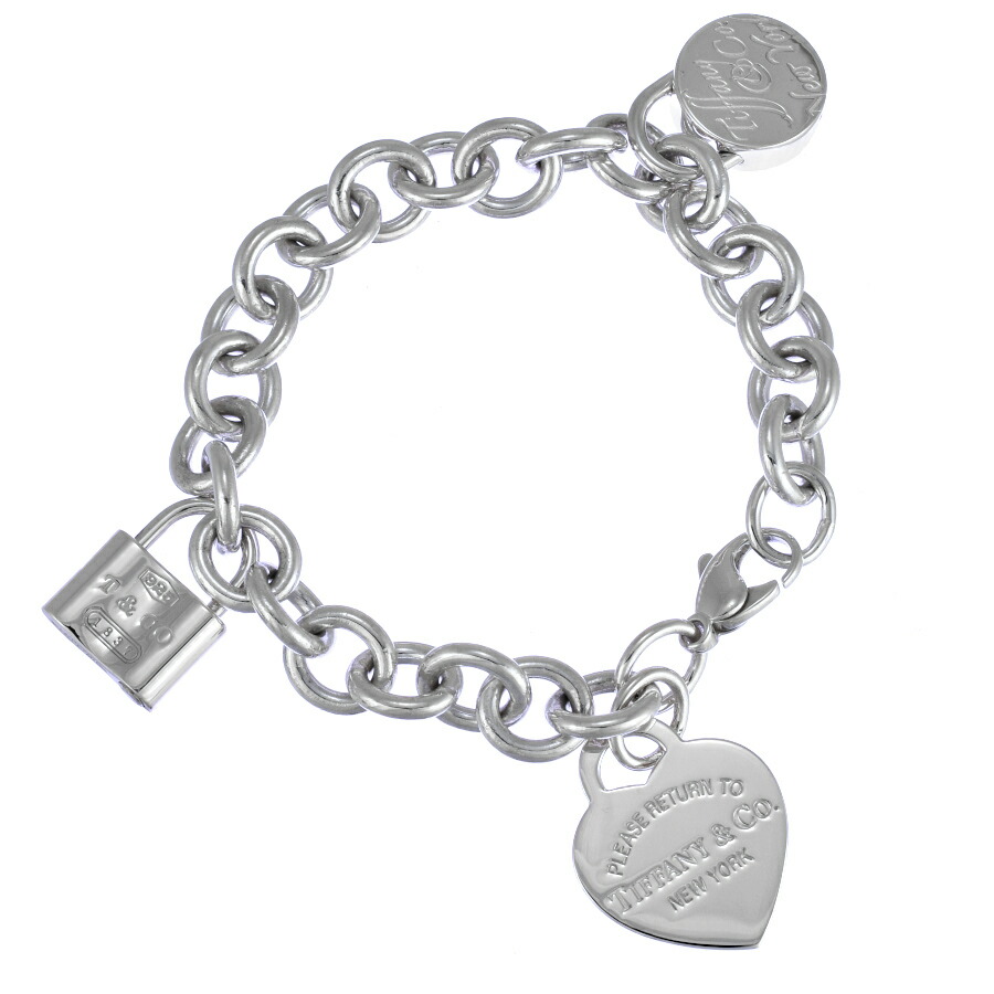 【中古】ティファニー リターントゥ ハート タグ ブレスレット スターリングシルバー 925 1837 パドロック TIFFANY&CO. [美品][送料無料]