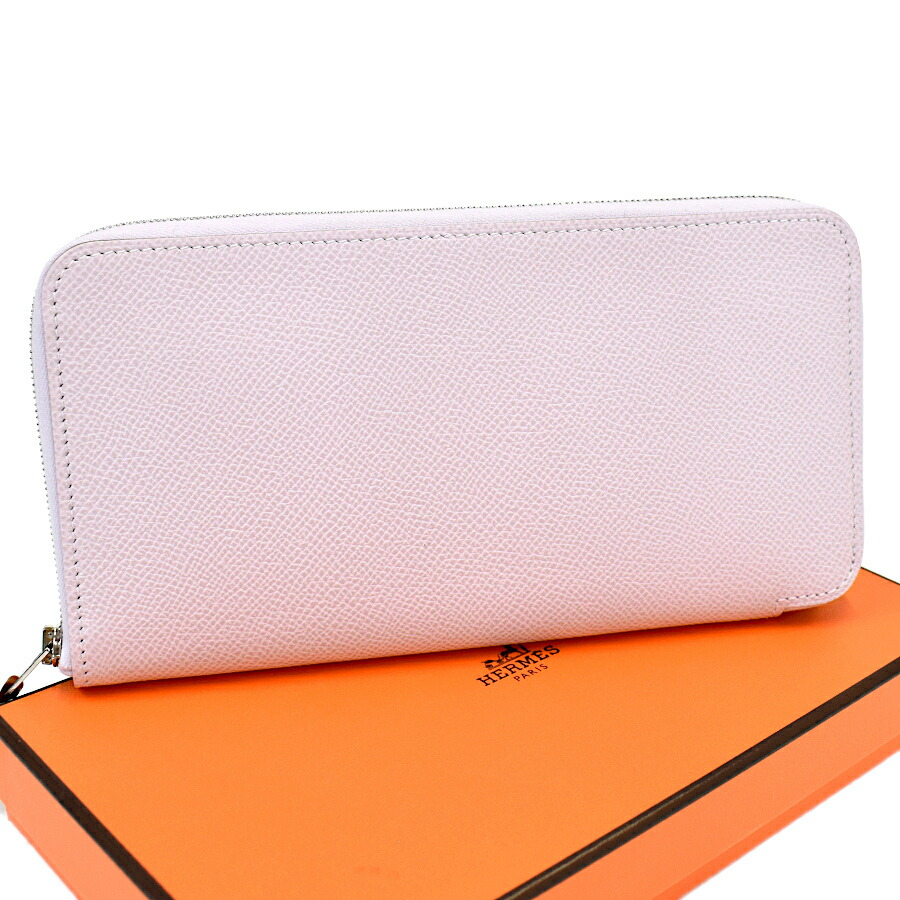 【中古】未使用品 エルメス アザップ シルクイン ロング 長財布 U刻印 ヴォーエプソン シルク モーヴペール チャイ HERMES [送料無料]
