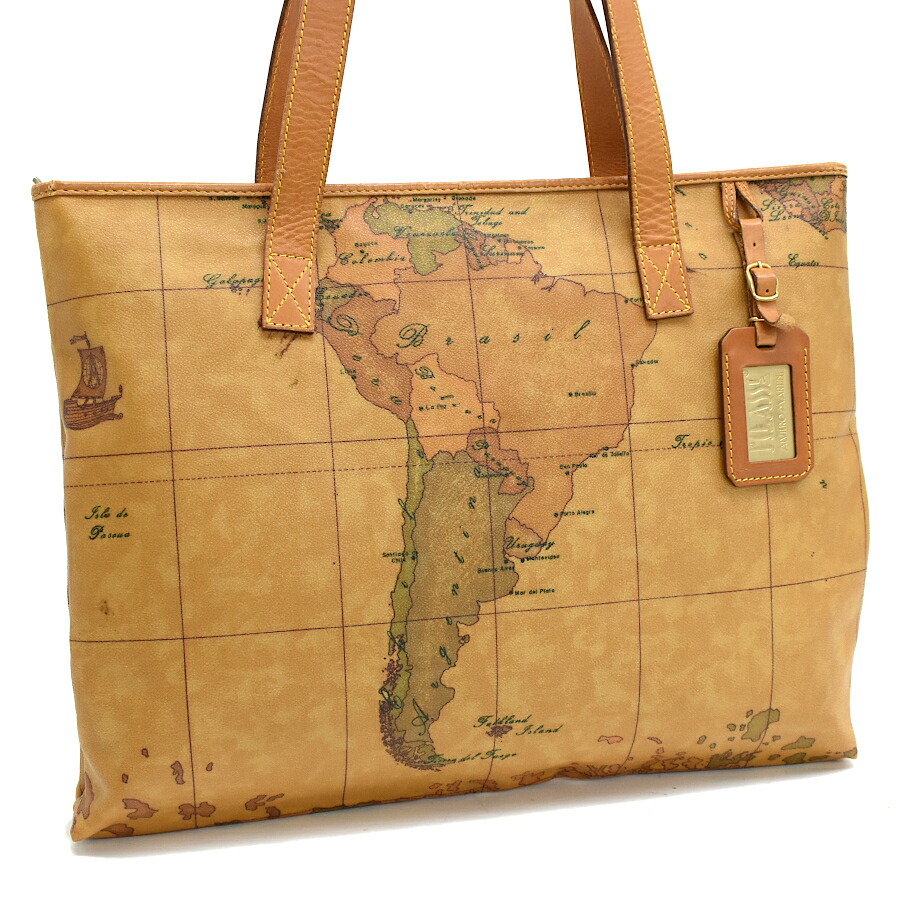 ★Prima Classe★ 地図柄トートバッグ L - Zip【イタリア買付】 ☆Prima Classe☆ 地図柄トートバッグA4サイズ【イタリア買付