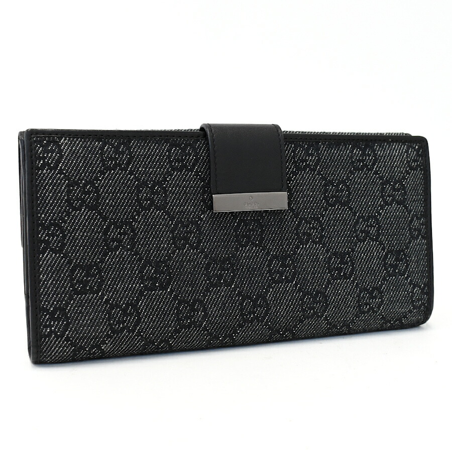 GUCCI ブラック 長財布 エンボスロゴ　グッチ 楽天市場】【新品】グッチ GUCCI 長財布 ラウンドファスナー GG