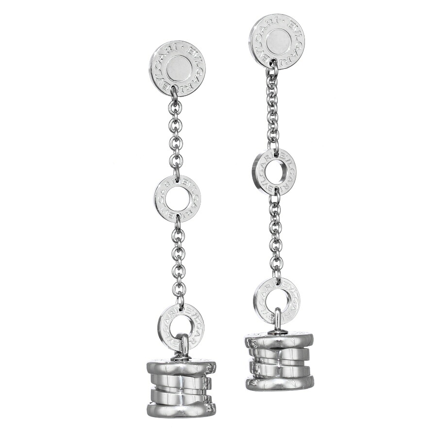 【中古】新品同様 ブルガリ ビーゼロワン エレメント ピアス K18ホワイトゴールド BVLGARI B.zero1 [美品][送料無料]