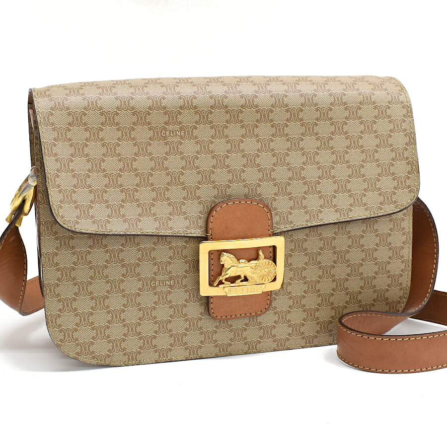 楽天市場】CELINE【セリーヌ】馬車金具 ショルダーバッグ マカダム柄