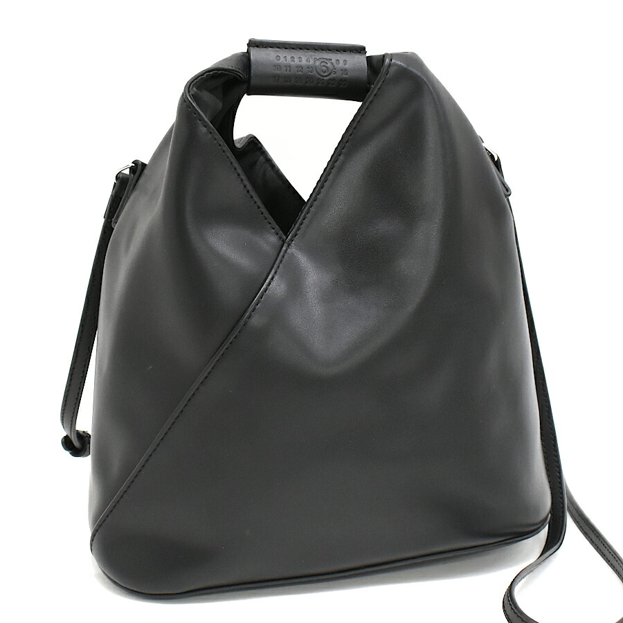 新品未使用　メゾンマルジェラ　ブラックレザーボディバッグ 18AW Maison Margiela マルジェラ ボディバッグ オールレザー