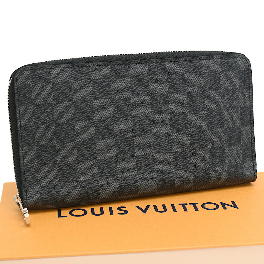 【中古】ルイヴィトン ジッピーオーガナイザー ラウンドファスナー 長財布 N63077 ダミエグラフィット キャンバス LOUIS VUITTON Zippy Organizer[美品][送料無料]