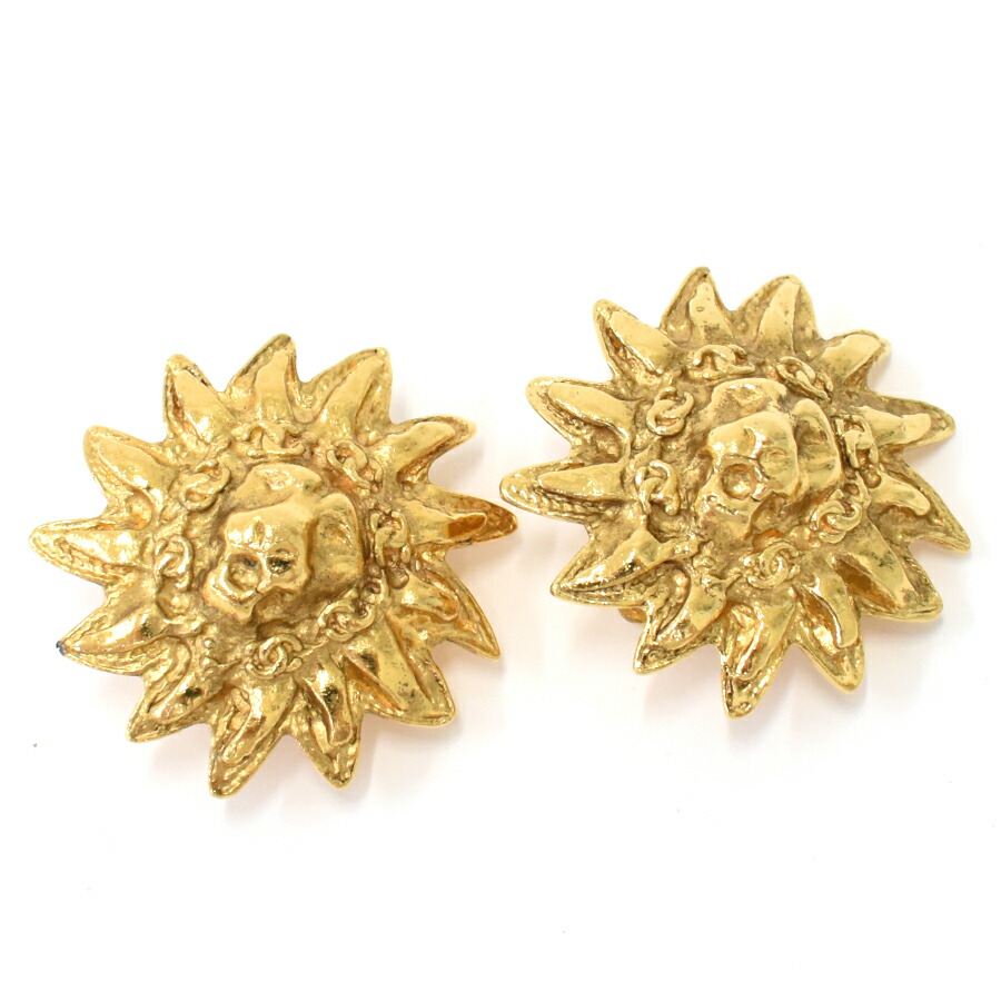 楽天市場】美品 シャネル ココマーク ピアス ライオン ゴールドカラー