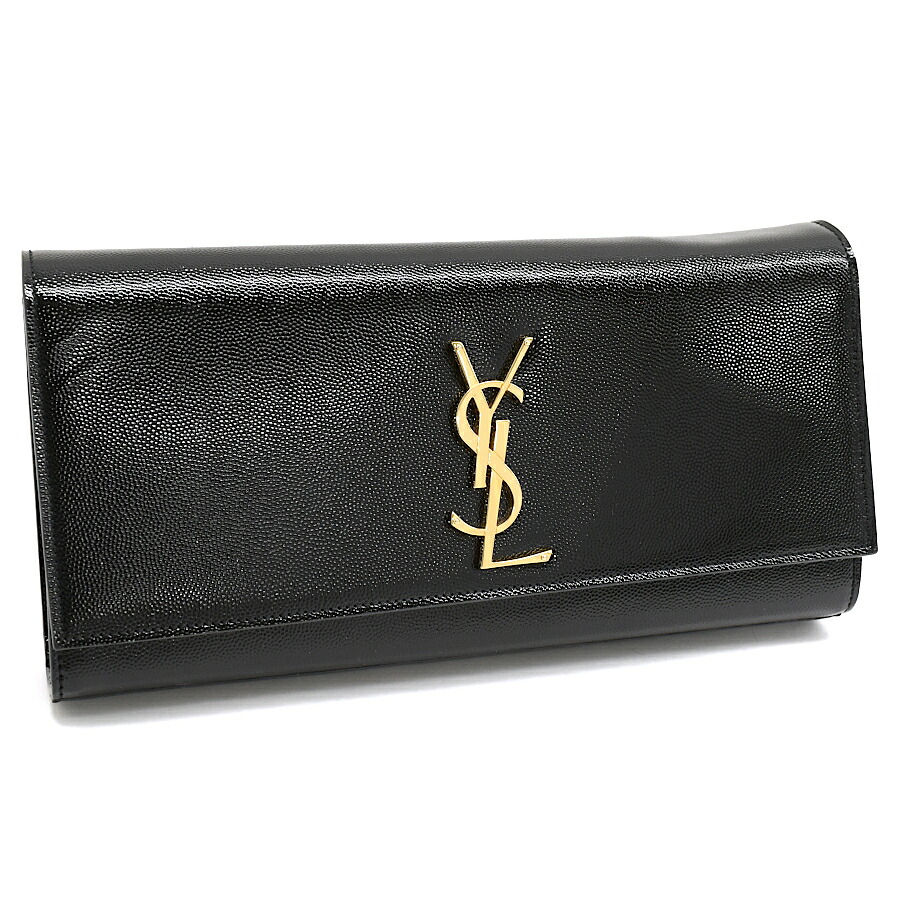 【中古】新品負けず劣らず サンローランパリ クラッチペダル御徒面子 326079 カサンドラ YSL 専売特許なめし革 黒いこと ゴールド金具 SAINT LAURENT PARIS[美品][貨物輸送無料]