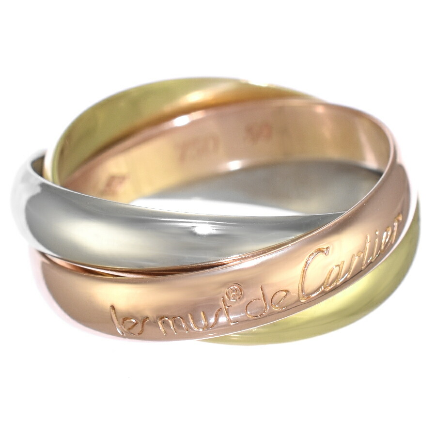 美品Cartier トリニティリング　スモールサイズ　50（10号） 楽天市場】CARTIER カルティエ トリニティリング SM サイズ#50(約10.5