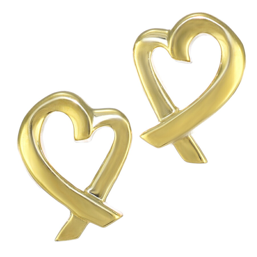 【美品】ティファニーラビングハートピアスK18ゴールドパロマピカソ TIFFANY&Co. Tiffany&Co. ティファニー ラビングハート ピアス