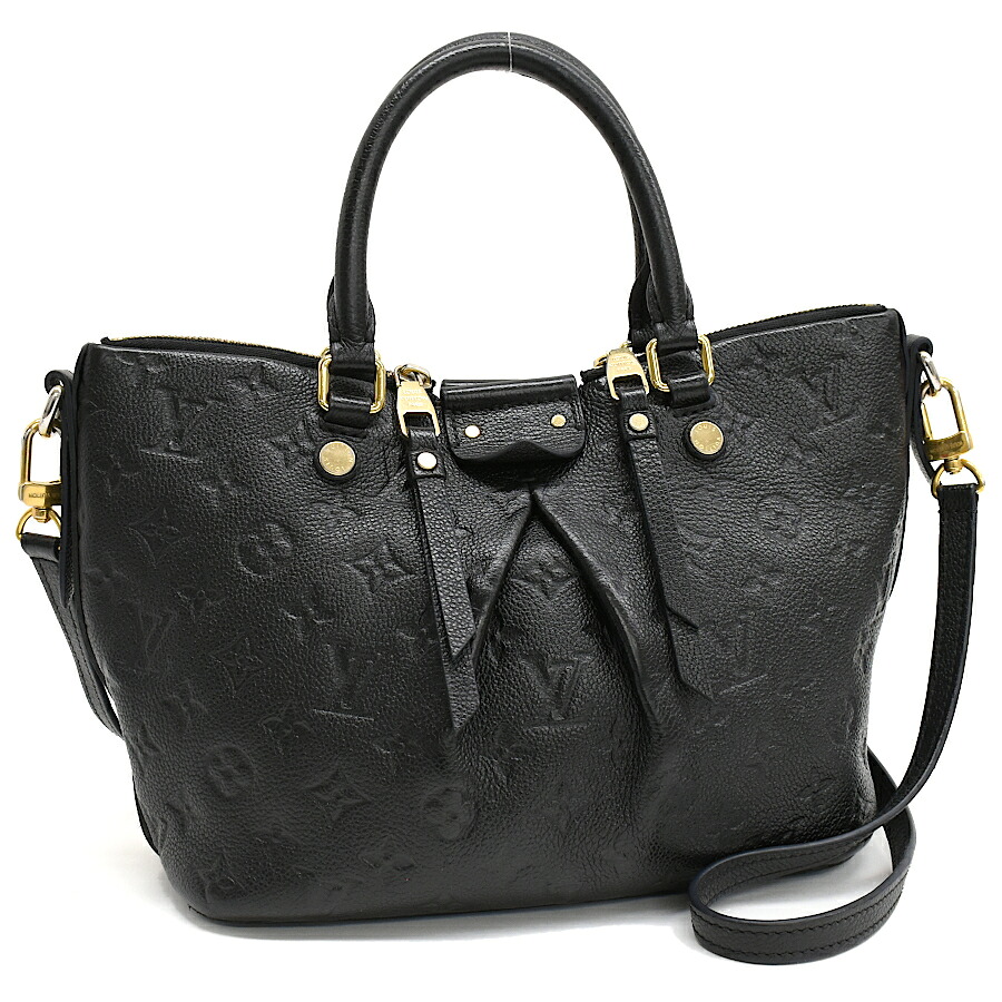 【中古】ルイヴィトン マザリーヌPM 2way ハンドバッグ M50639 モノグラムアンプラント レザー ブラック ゴールド金具 LOUIS VUITTON Mazarine PM[送料無料]