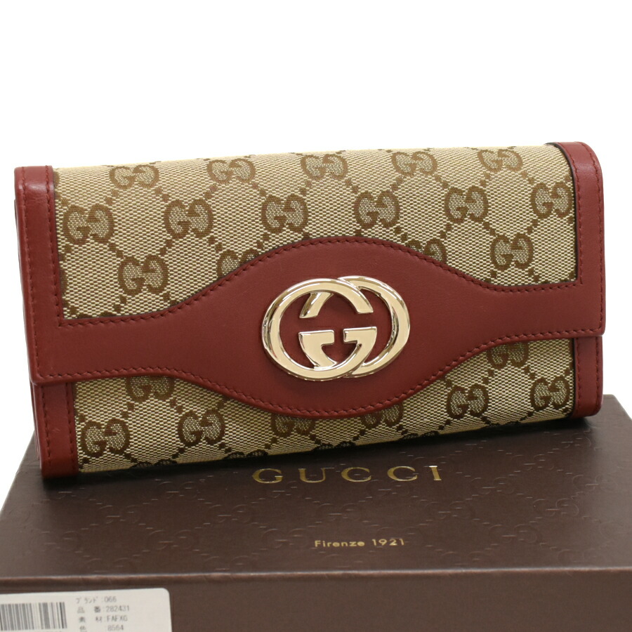 楽天市場】☆ 衝撃プライス ☆GUCCI【グッチ】二つ折り長財布 244946