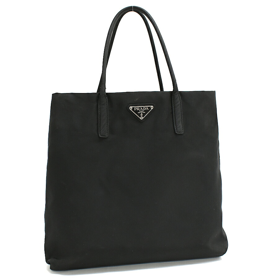 【中古】プラダ トートバッグ ハンドバッグ B7809 TESSUTO BASIC テスートナイロン ネロ ブラック トライアングルロゴプレート PRADA[送料無料]