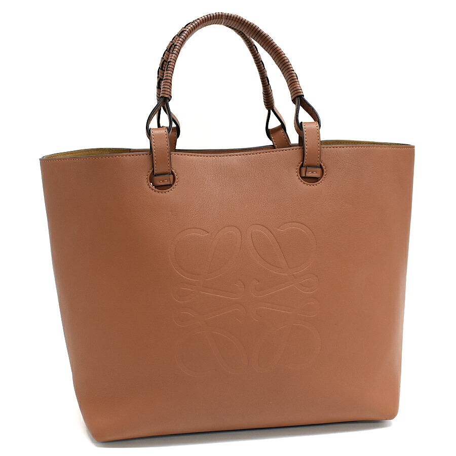 【中古】ロエベ ブレイデッドハンドル トートバッグ ショルダーバッグ アナグラム レザー ブラウン LOEWE[送料無料]｜ブランドリサイクルストアスマイル 93,060円