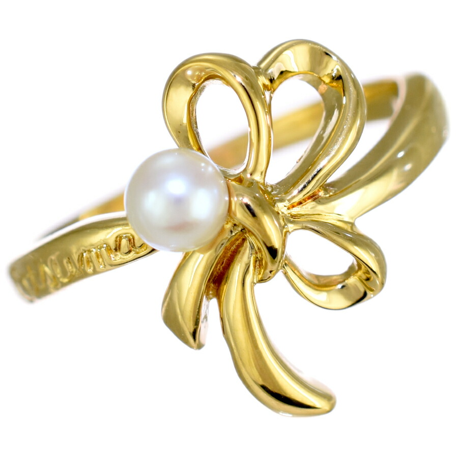 楽天市場】【MIKIMOTO】ミキモト『K18PG ジュ ドゥ リュバン リング