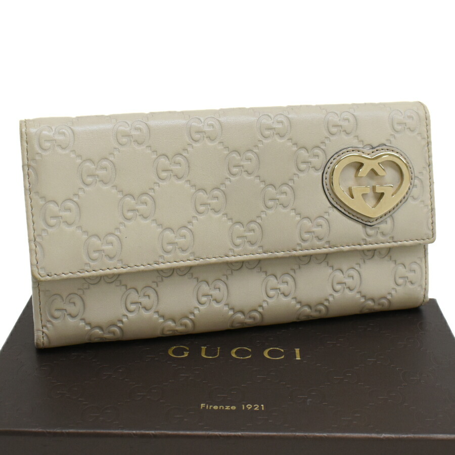 GUCCI 　ラブリーハート グッチシマ レザー 長財布　ブラック　ゴールド金具 極美品】グッチ 二つ折り長財布 シマ 本革 ゴールドラブリーハート