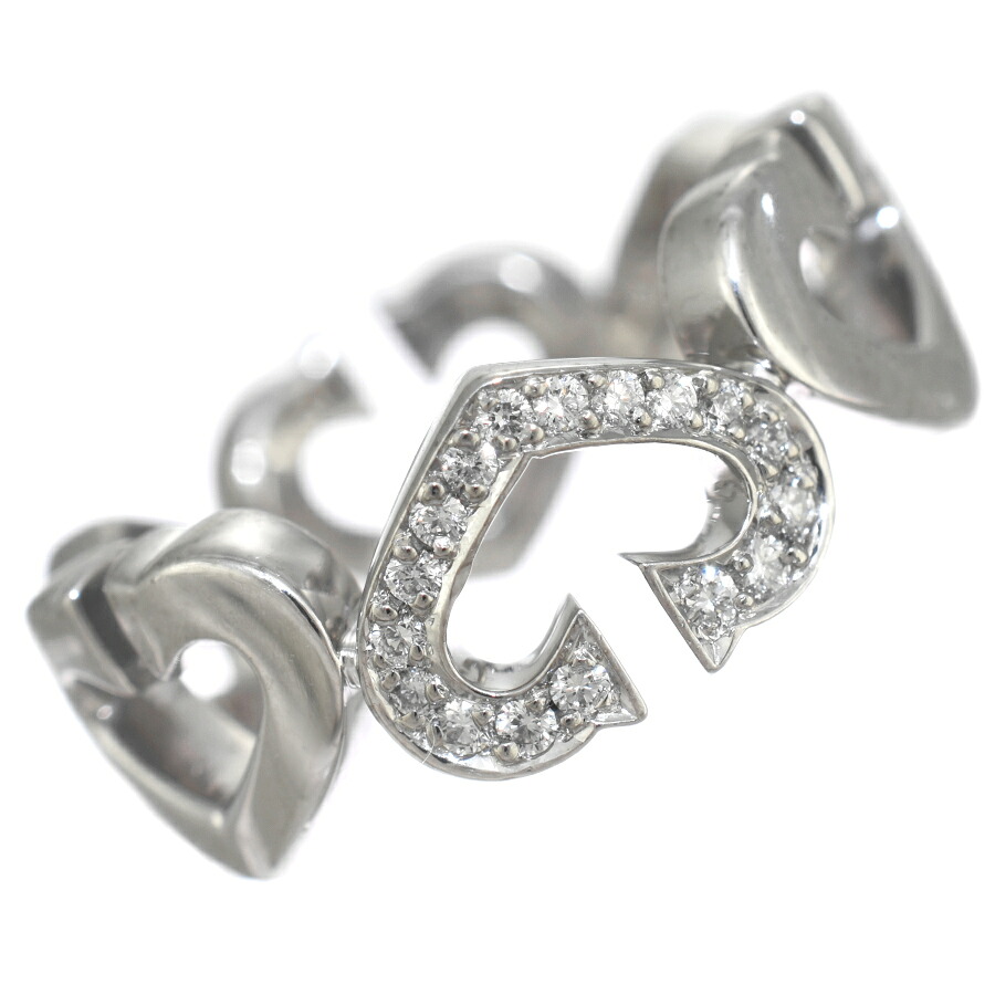 【中古】カルティエ リング 指輪 #47 7号 K18ホワイトゴールド ダイヤモンド Cartier [美品][送料無料]