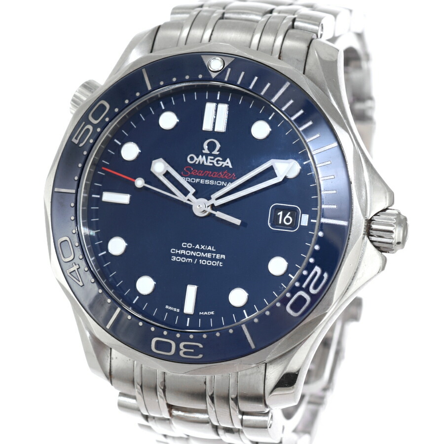 【中古】オメガ シーマスター ダイバー 300M メンズ 腕時計 212.30.41 ブルー文字盤 ステンレス OMEGA [送料無料]