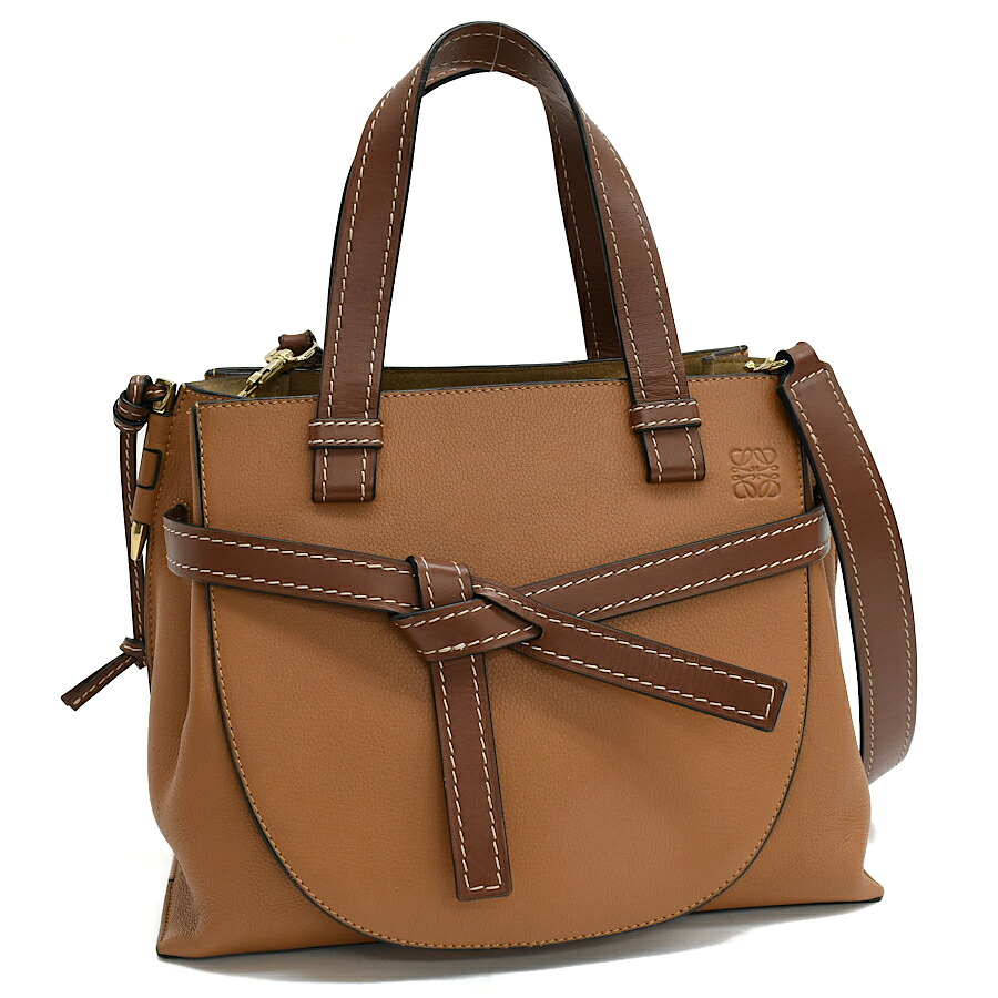 【中古】ロエベ ゲート トップハンドル バッグ スモール 2way ハンドバッグ レザー ブラウン ダークブラウン LOEWE Gate Top Handle Bag[美品][送料無料] 108,900円