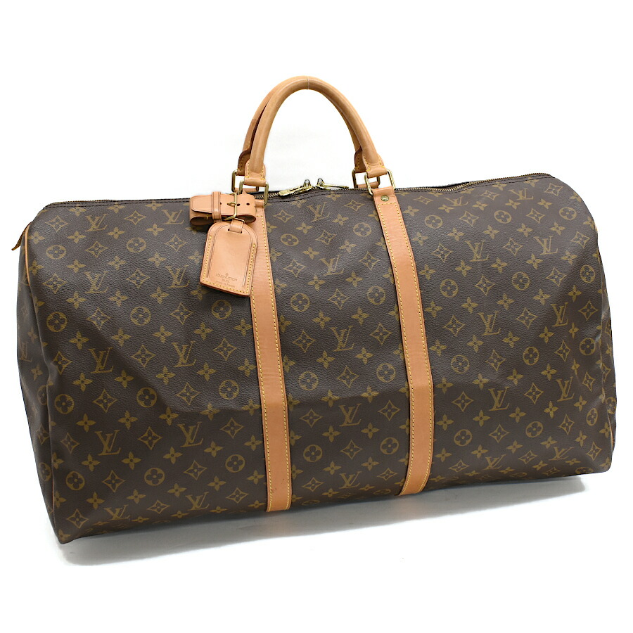【百貨店SALE】【中古】ルイヴィトン キーポル60 ボストンバッグ M41422 モノグラム 帆布 赤銅色 LOUIS VUITTON Keepall 60[貨物輸送無料]
