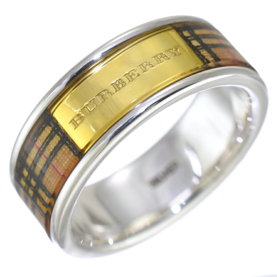 楽天市場】バーバリー ロゴマーク リング・指輪 プラチナPT900/K18YG