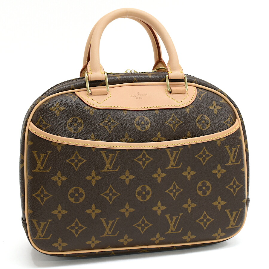 【中古】ルイヴィトン トゥルーヴィル ハンドバッグ M42228 モノグラム キャンバス レザー ブラウン LOUIS VUITTON Trouville[美品][送料無料]｜ブランドリサイクルストアスマイル