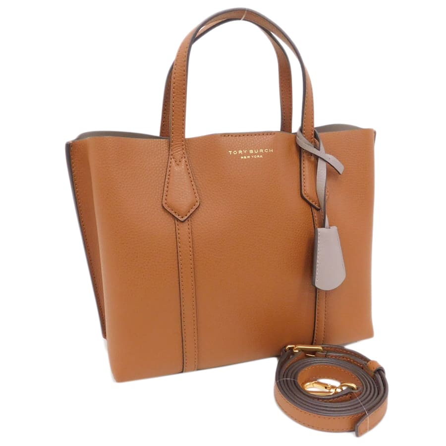 【中古】新品同様 トリーバーチ 2wayバッグ 81928 ブラウン系 レザー ペリー お洒落 お出掛け TORY BURCH[送料無料]