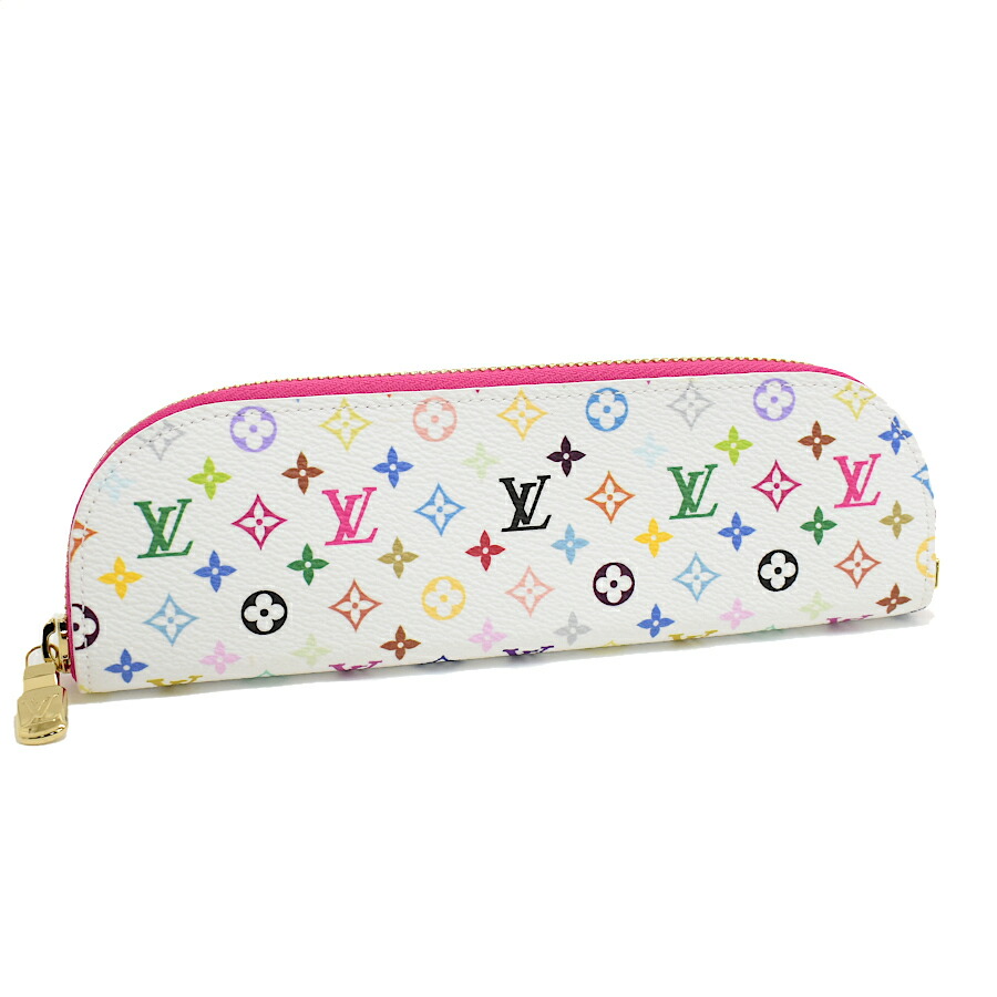 【中古】新品負けず劣らず ルイヴィトン 村上隆 共同研究 LV × TM 鉛筆車寄せ GI1303 マルチ色合い 帆布 白いこと LOUIS VUITTON TAKASHI MURAKAMI LV x TM Monogram Multicolor Charlotte Pencil Pouch[美品][貨物輸送無料]
