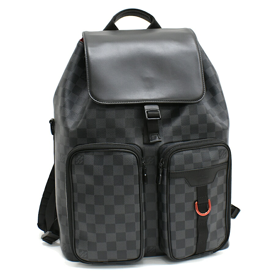 【中古】新品負けず劣らず ルイヴィトン ありがた味 うしろ側容器に並べる 背嚢 N40279 ダミエグラフィット 帆布 黒いこと 薄墨色 LOUIS VUITTON Utility Backpack[美品][貨物輸送無料]