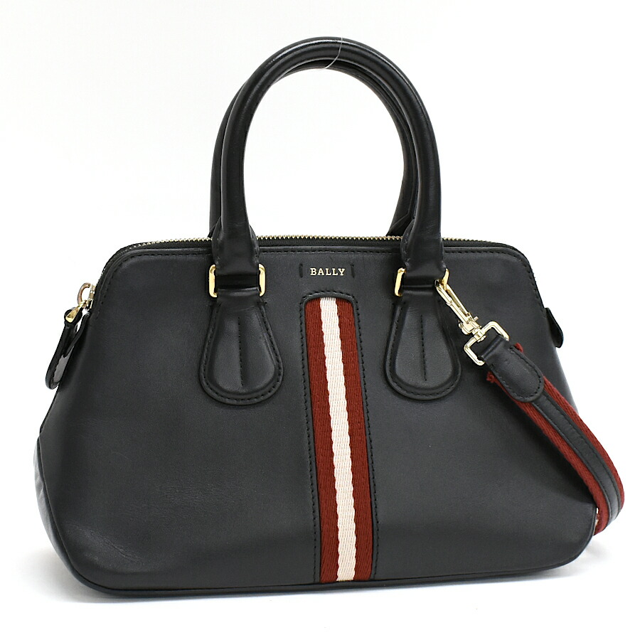 【中古】バリー DAINTY XS.O 2way ハンドバッグ レザー ブラック ゴールド金具 BALLY[美品][送料無料]｜ブランドリサイクルストアスマイル