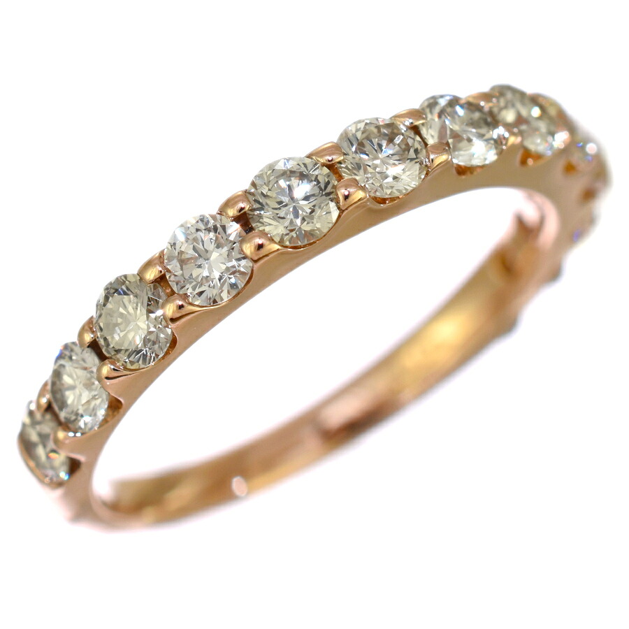 【中古】新品同様 ハーフ エタニティ リング 10号 指輪 K18ピンクゴールド ダイヤモンド 1.00ct [美品][送料無料]｜ブランドリサイクルストアスマイル 65,890円