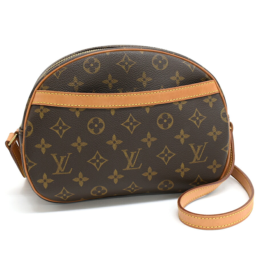 【中古】ルイヴィトン ブロワ ショルダーバッグ M51221 モノグラム 帆布 赤銅色 LOUIS VUITTON Blois[美品][貨物輸送無料]