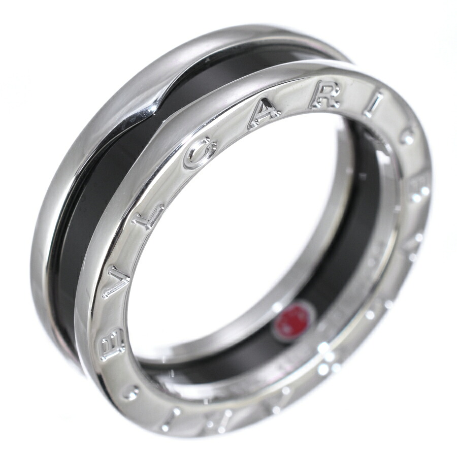 【中古】新品負けず劣らず ブル小峡谷 #57 16号 セーブザチルドレン 輪っか ビーゼロワン スターリングしろがね色 925 黒いこと陶芸 BVLGARI [美品][貨物輸送無料]