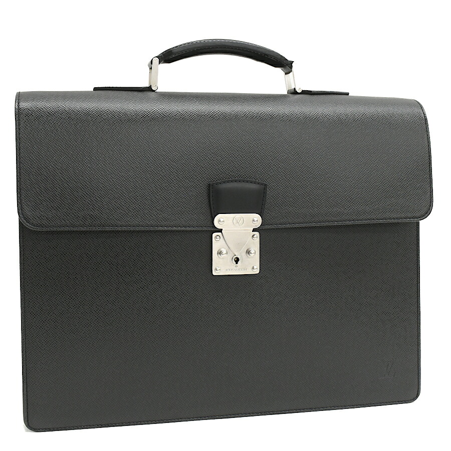 【中古】ルイヴィトン セルヴィエット モスコバ ブリーフケース M30032 タイガ レザー アルドワーズ ブラック LOUIS VUITTON Serviette Moskova Ardoise[美品][送料無料]｜ブランドリサイクルストアスマイル