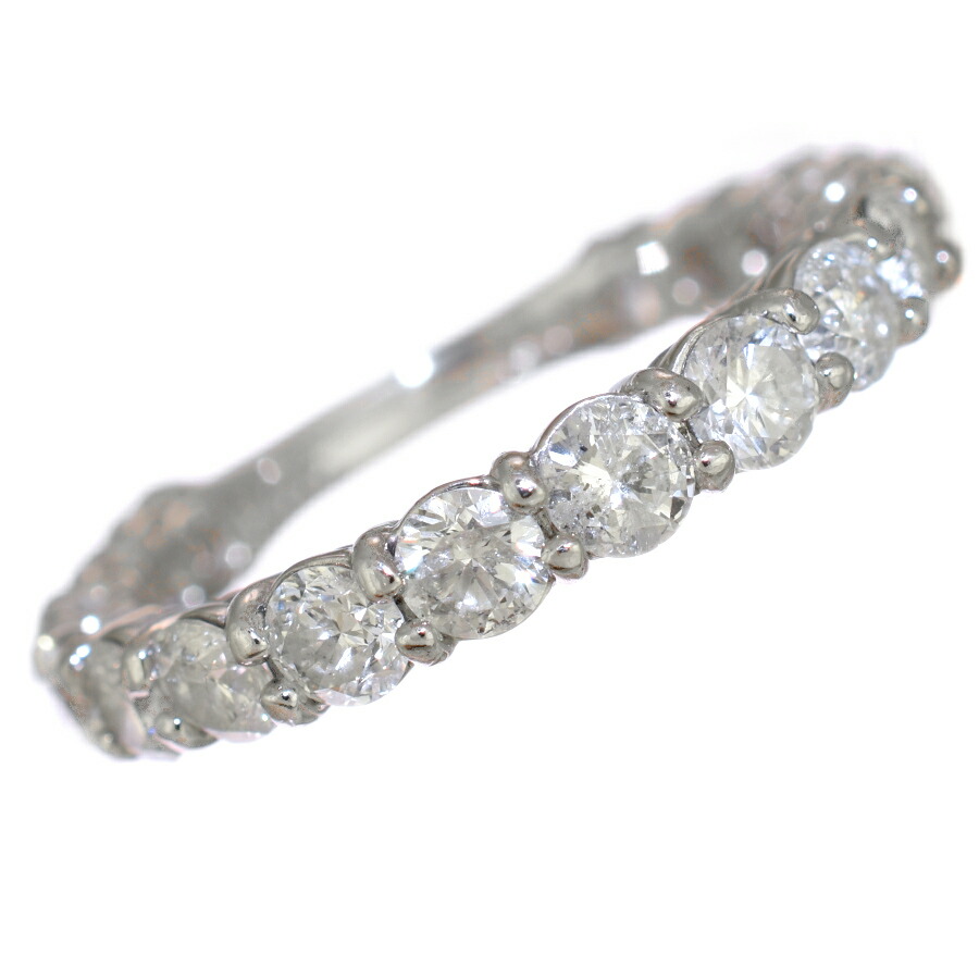 【中古】新品同様 エタニティ リング 13号 指輪 プラチナ900 ダイヤモンド 2.00ct [美品][送料無料]｜ブランドリサイクルストアスマイル